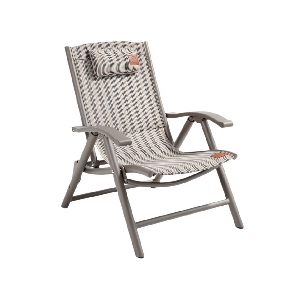 Comfortabele verstelbare ligstoel met gestreepte bekleding**